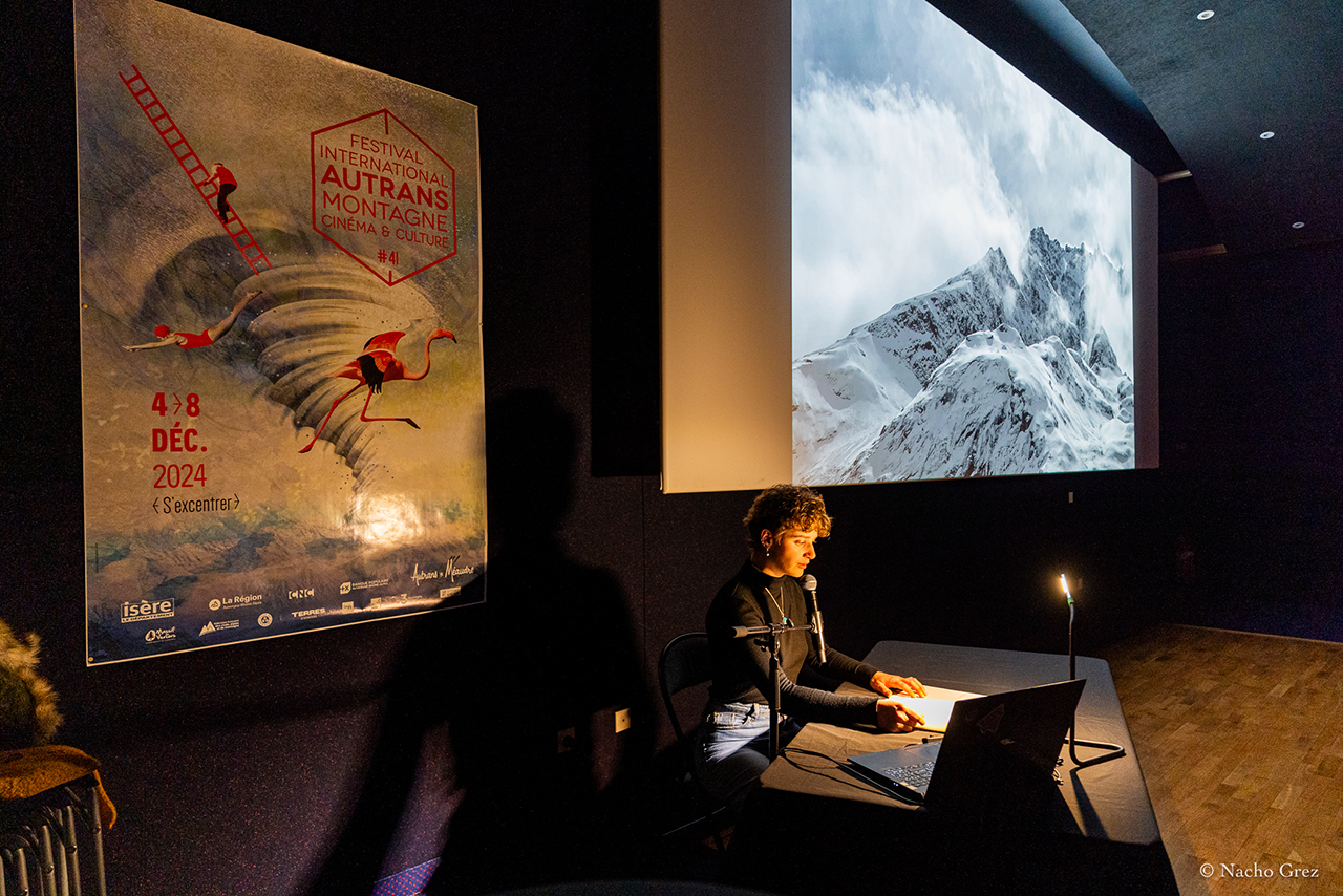 Perspectives Glaciaires, captation live, Festival international d’Autrans - Montagne, Cinéma & Culture, 4 décembre 2024,   Photographie : © Nacho Grez