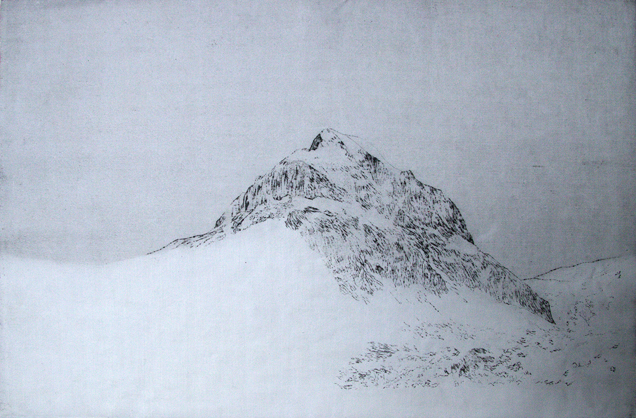Exposition itinérante, gravure tirée sur tissu, Petit Roux
